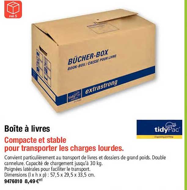 tidypac boîte à livres