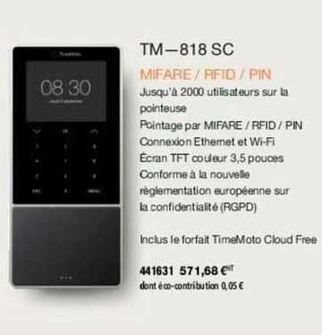 tm-818 sc mifare/rfid/pin