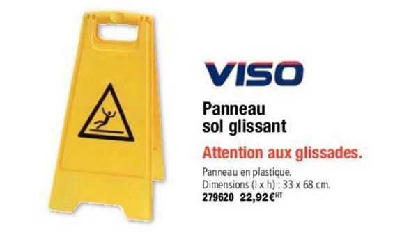 viso panneau sol glissant