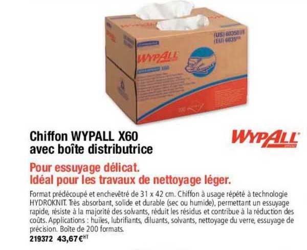 wypall chiffon avec boîte distributrice