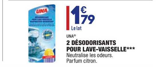 2 désodorisants pour lave-vaisselle una