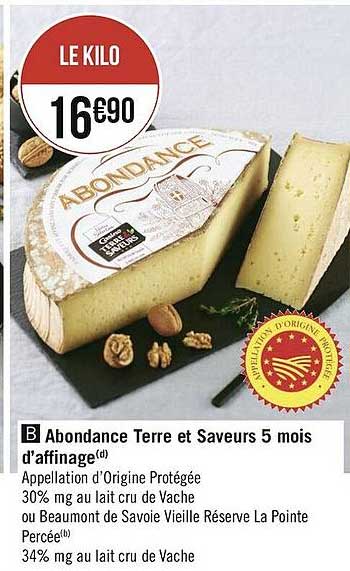 abondance terre et saveurs 5 mois d'affinage