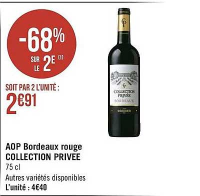 aop bordeaux rouge collection privée