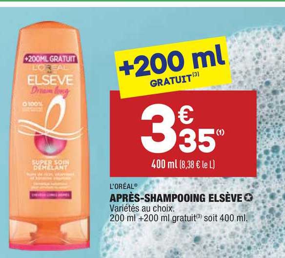 après-shampooing elsève l'oréal