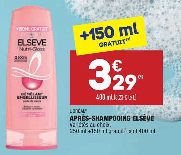 après-shampooing elsève l'oréal