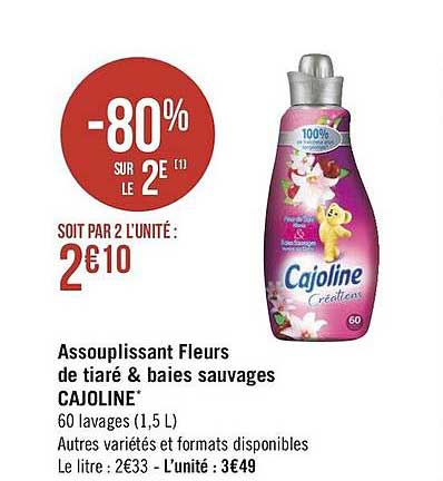 assouplissant fleurs de tiaré & baies sauvages cajoline