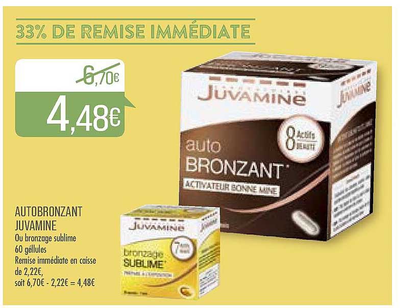 autobronzant juvamine