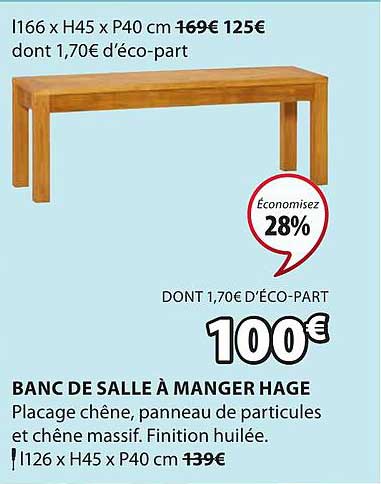 banc de salle à manger hage