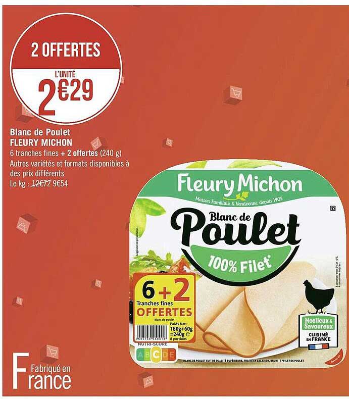 blanc de poulet fleury michon