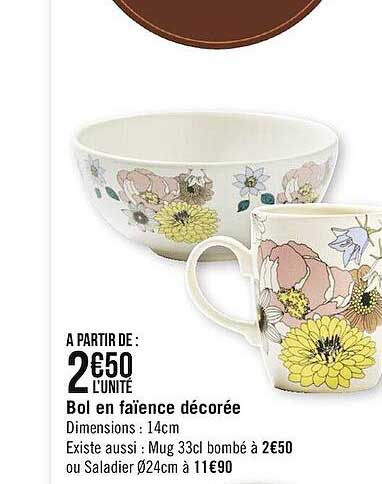 Bol En Faïence Décorée