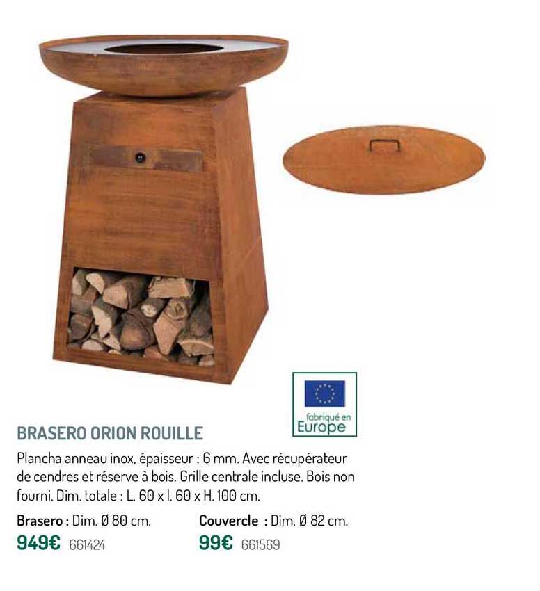 brasero orion rouille