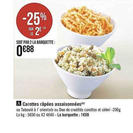 Carottes Râpées Assaisonnées