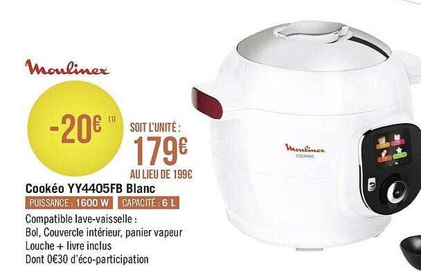Cookéo Yy4405fb Blanc Moulinex