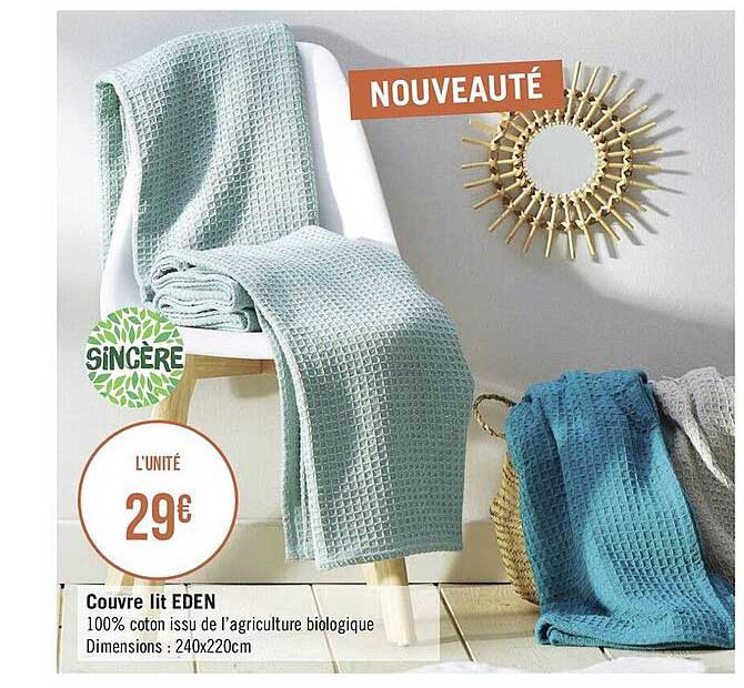 couvre lit eden sincère