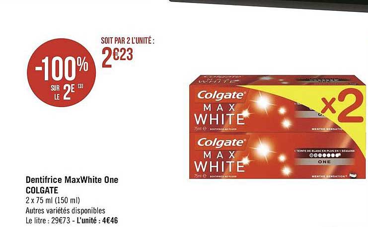 Dentifrice Maxwhite One Colgate