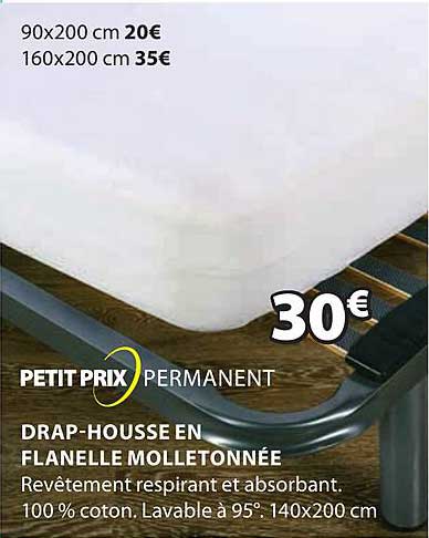 drap-housse en flanelle molletonnée