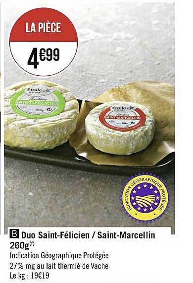 duo saint-félicien - saint-marcellin 260g