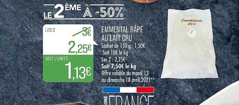 Emmental Râpé Au Lait Cru