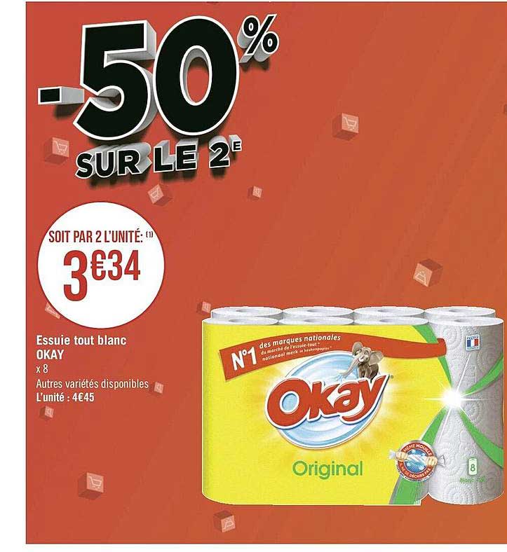 essuie-tout blanc okay