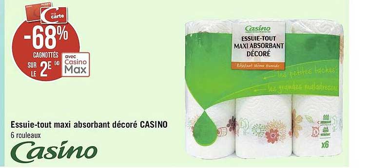 essuie-tout maxi absorbant décoré casino