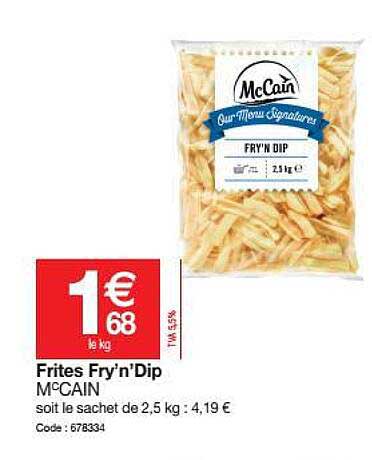 frites fry'n dip mc cain