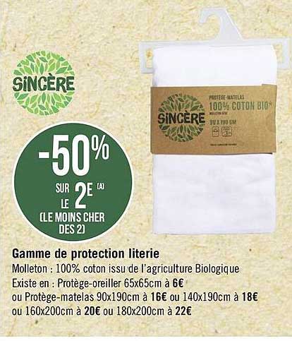 Gamme De Protection Literie Sincère