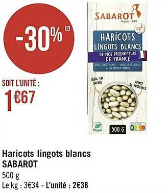 haricots lingots blancs sabarot
