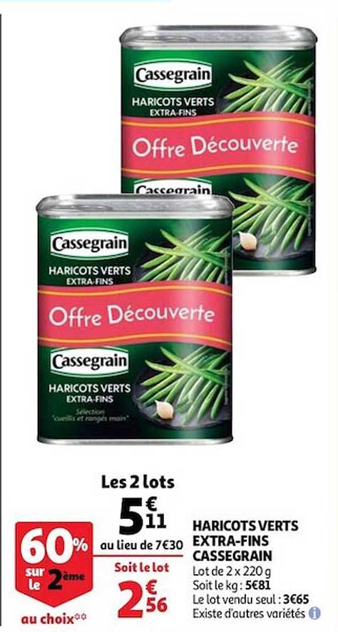 haricots verts extra-fins cassegrain