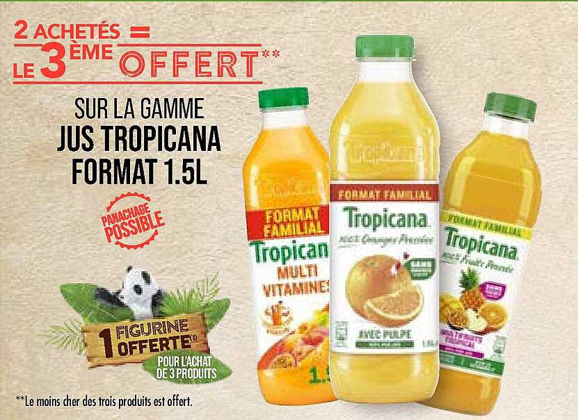 la gamme jus tropicana format 1.5l