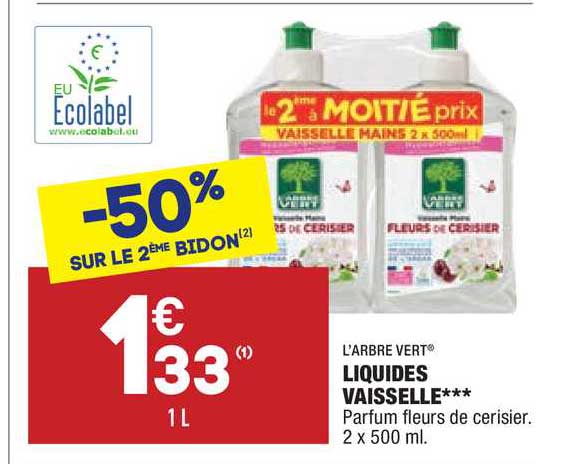 liquides vaisselle l'arbre vert