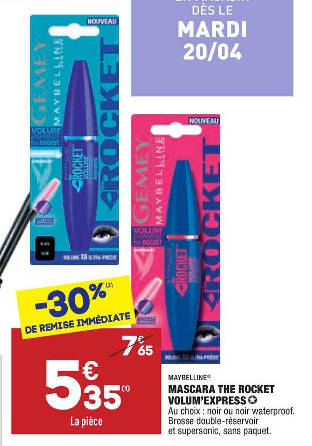 mascara the rocket volum'express maybelline