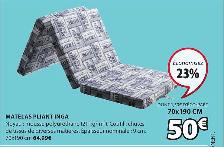 matelas pliant inga