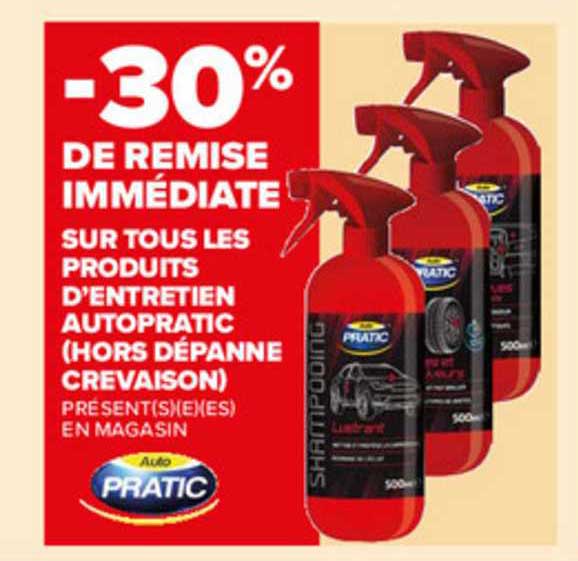 produits d'entretien autopratic (hors dépanne crevaison)