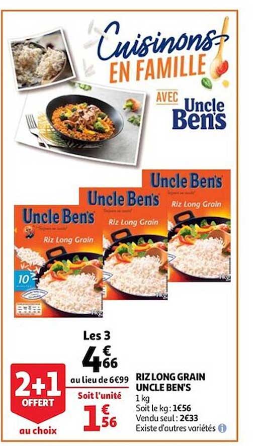 riz long grain uncle ben's
