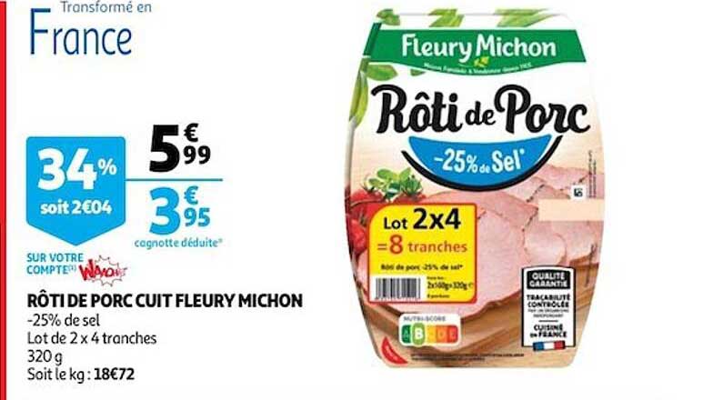 rôti de porc cuit fleury michon