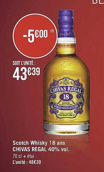 scotch whisky 18 ans chivas regal 40% vol.