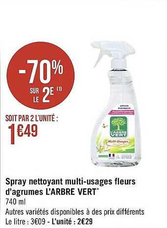 spray nettoyant multi-usages fleurs d'agrumes l'arbre vert
