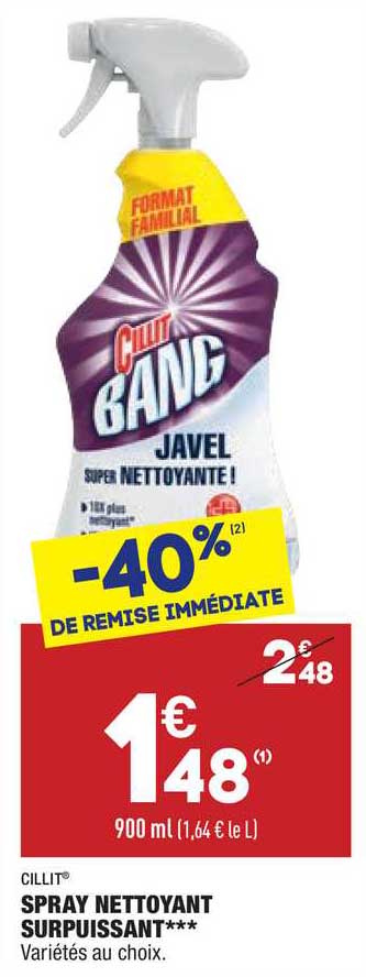spray nettoyant surpuissant cillit bang