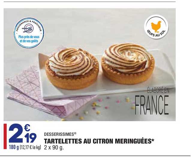 Tartelettes Au Citron Meringuées Desserissimes