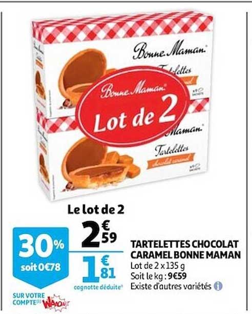 tartelettes chocolat caramel bonne maman