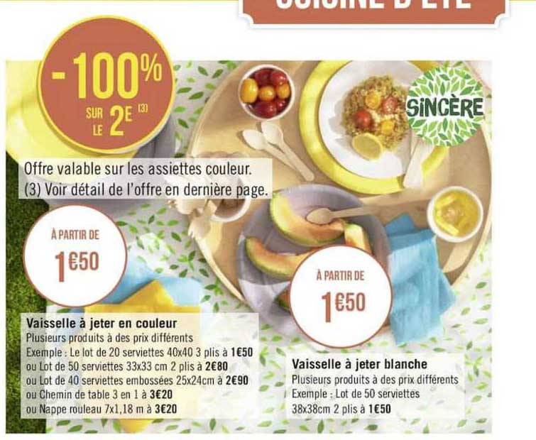 vaisselle à jeter en couleur, vaisselle à jeter blanche sincère