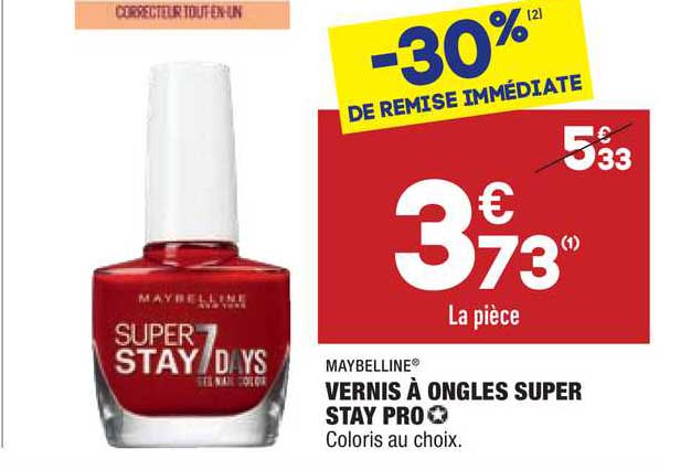 vernis à ongles super stay pro maybelline