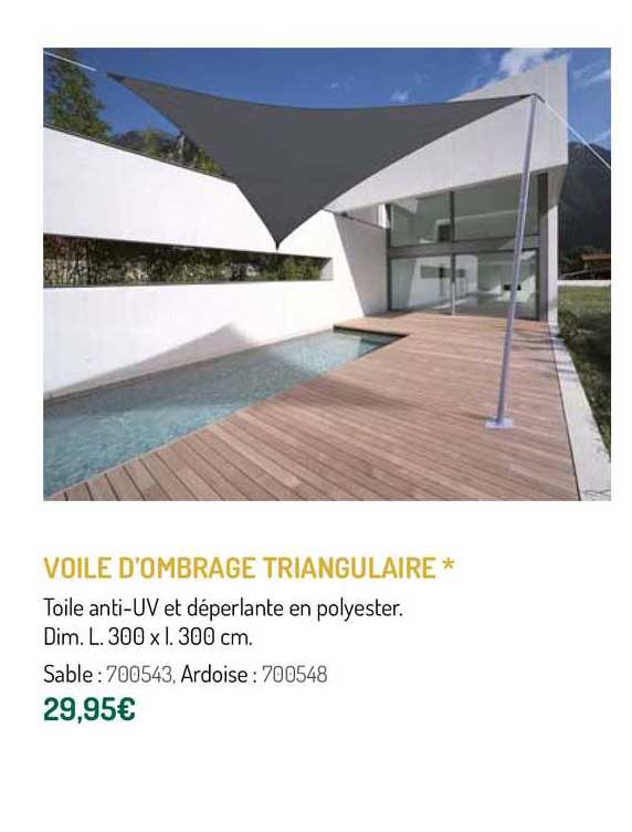 voile d'ombrage triangulaire