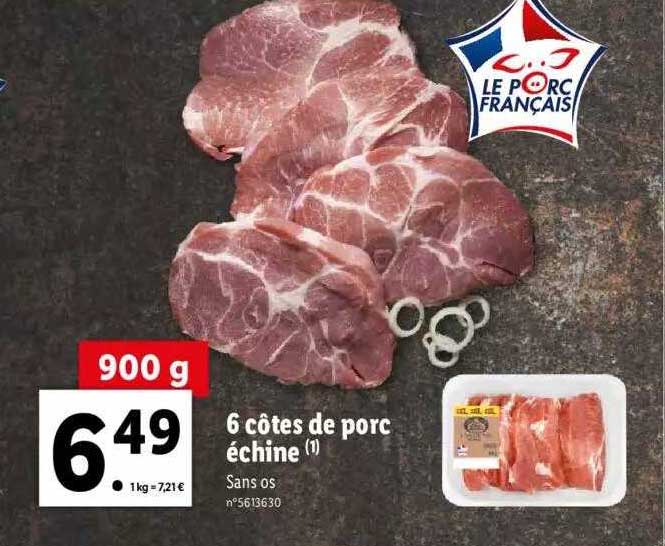 6 Côtes De Porc échine