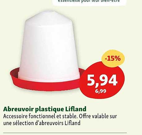 abreuvoir plastique lifland