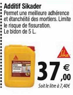 additif sikader sika