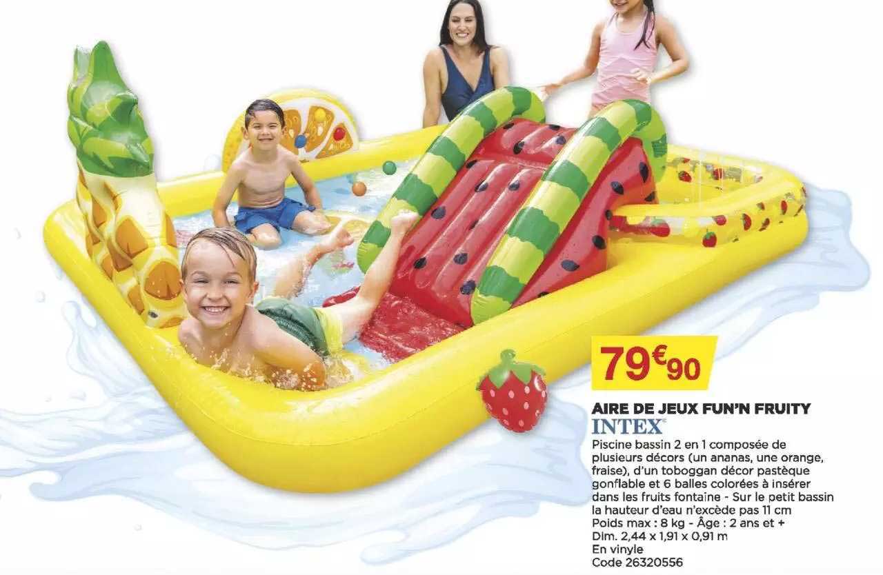 aire de jeux fun'n fruity intex