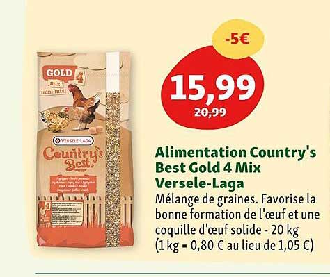 alimentation country's best gold 4 mix versele-laga