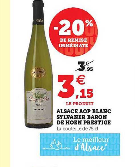 alsace aop blanc sylvaner baron de hoen prestige