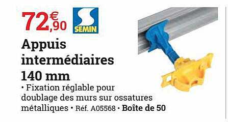appuis intermédiaires 140 mm semin
